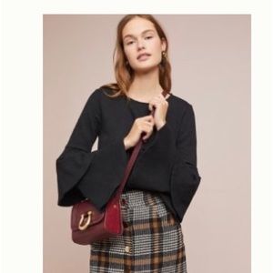 Black tiered sleeve top